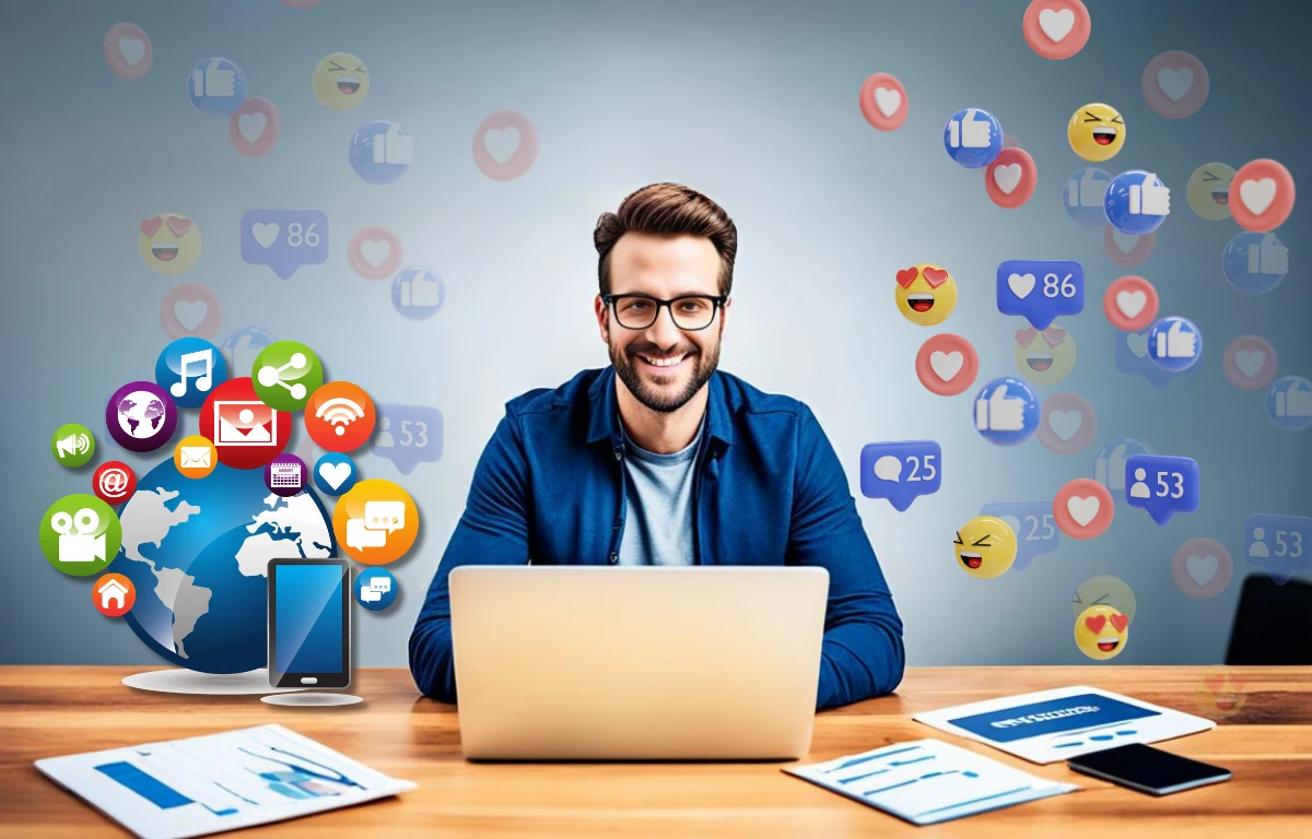 teletrabalho em mídias sociais